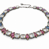 London Blue Topaz & Pink Topaz Statement Necklace