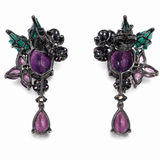 Jardin de Minuit Amethyst Statement Earrings