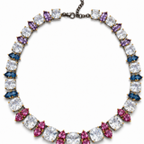 London Blue Topaz & Pink Topaz Statement Necklace