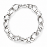 Sterling Silver Marquise Link Bracelet