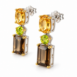 Multicolor Gemstone Statement Earrings