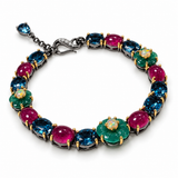 Rainbow Gemstone Flower Garden Bracelet
