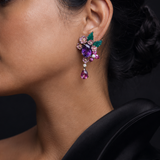 Jardin de Minuit Amethyst Statement Earrings