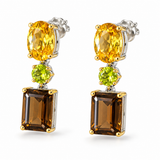 Multicolor Gemstone Statement Earrings