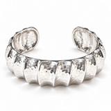 Sterling Silver Seashell Hammered Cuff Bracelet