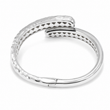 Hammered Sterling Silver Bypass Cuff Bracelet