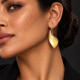Sculptural Two-Tone Sterling Silver Drop Earrings