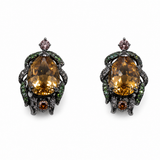 Nocturne Jardin Convertible Citrine & Green Chalcedony Earrings