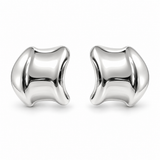Sculpted Wave Sterling Silver Earrings