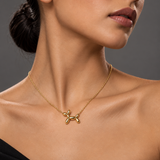 Gold Vermeil Balloon Dog Charm Necklace