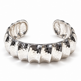 Sterling Silver Seashell Hammered Cuff Bracelet