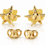 Celestial Starburst Lemon Jade & Turquoise Vermeil Earrings
