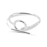 Sterling Silver Toggle Cuff Bangle Bracelet